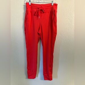 Halara Petite Jogger Pants Red Athletic Lounge Pants Pockets Size L